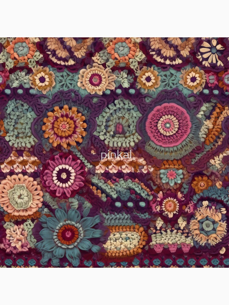 Bohemian Crochet Flower Patchwork - Intricate Yarn Art Pattern by pinkal