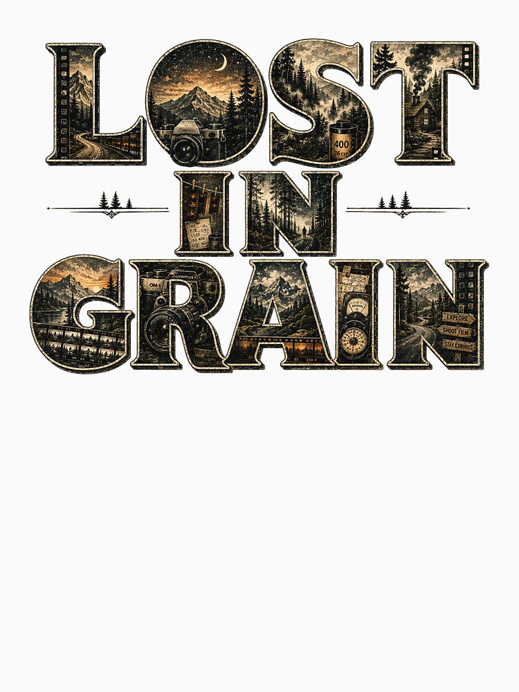 Lost In Grain | Vintage Film Photography Typography by Golden Era Studio
