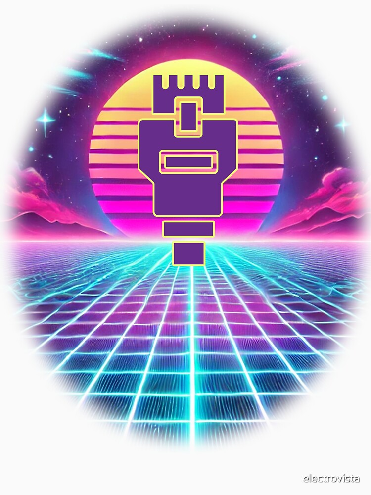 Retro Synthwave Nerd Aesthetic: Neon Grid by electrovista