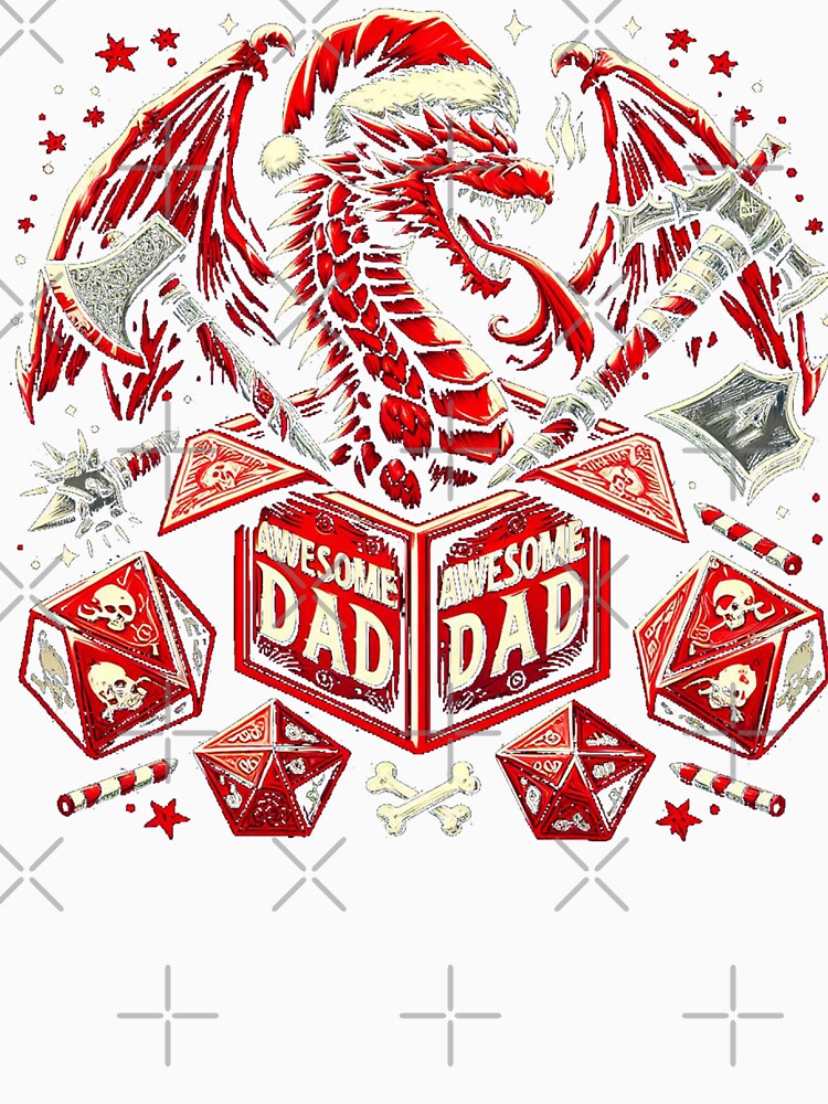 Red Dragons Dice Dad by vectcd