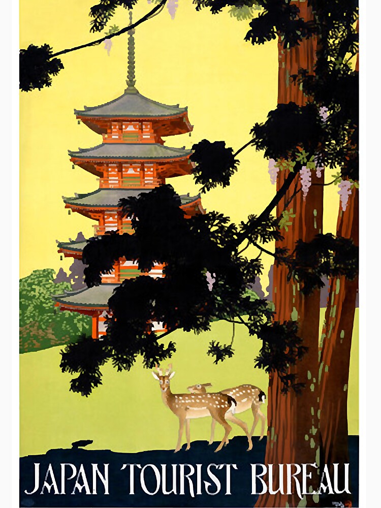 Vintage Travel Poster Japan Pagoda by JillGutier3905