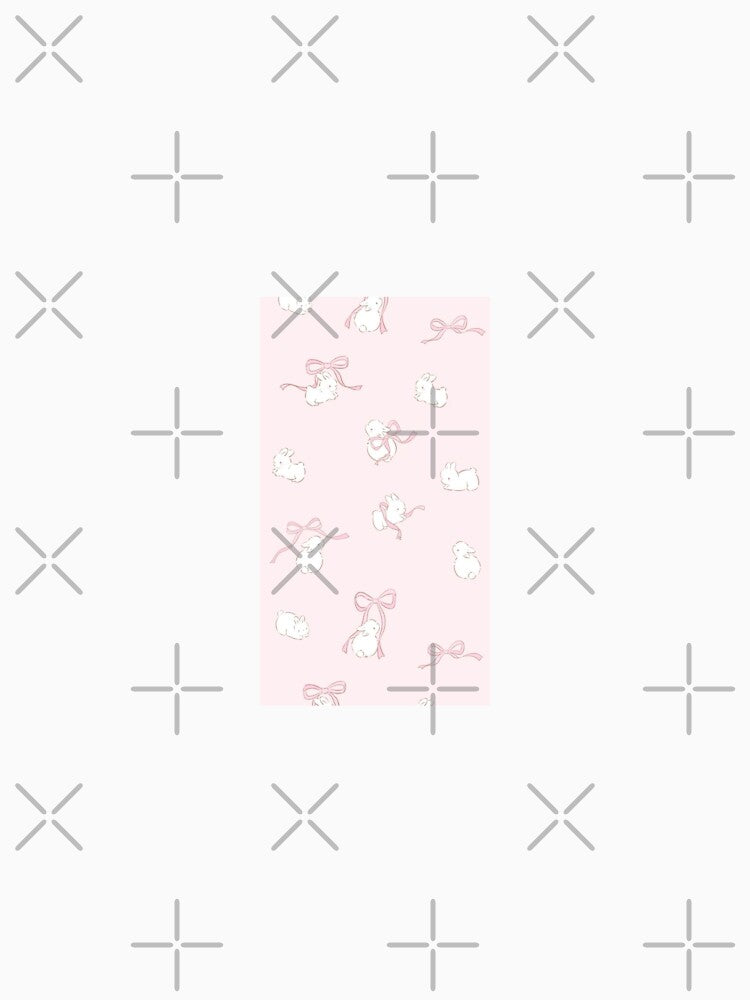 pink coquette bunny with bow pattern by prettyinpink111
