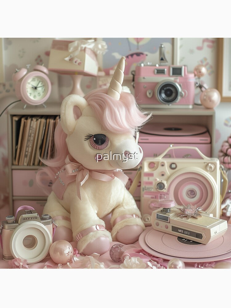 Retro Unicorn Among Vintage Cameras by palmyst