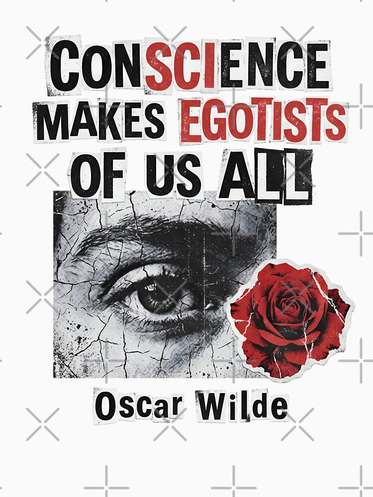 Dorian Gray Conscience Makes Egotists Ransom Note Oscar Wilde Art by Fenay Designs
