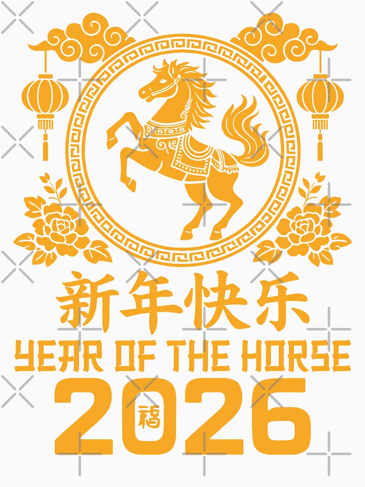 New Year Of Horse 2026 Lunar New Year Happy Chinese Zodiac by gunaone-design