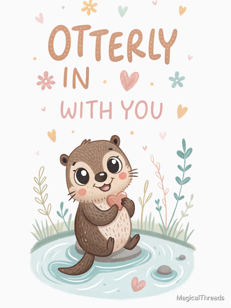 Otterly in Love With you, kawaii Puns by MagicalThreads