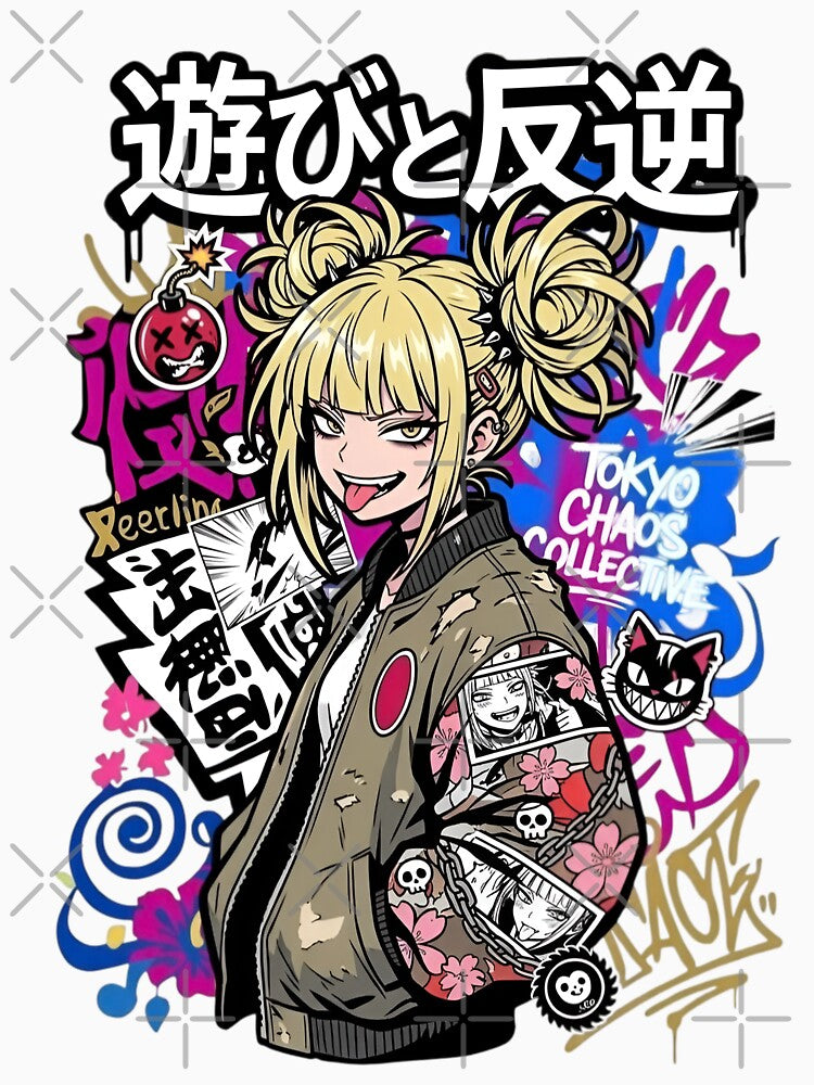 Chaos Street Girl | Anime-Inspired Urban Graffiti Aesthetic by Dyan4