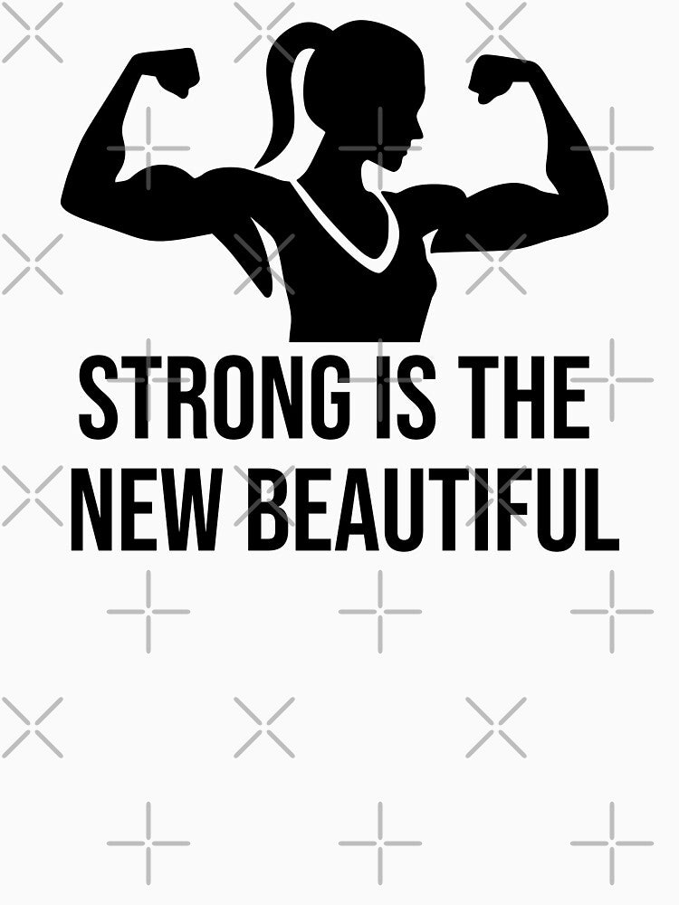 Strong is the New Beautiful - fitness and Gym motivational quote by GraphicDream