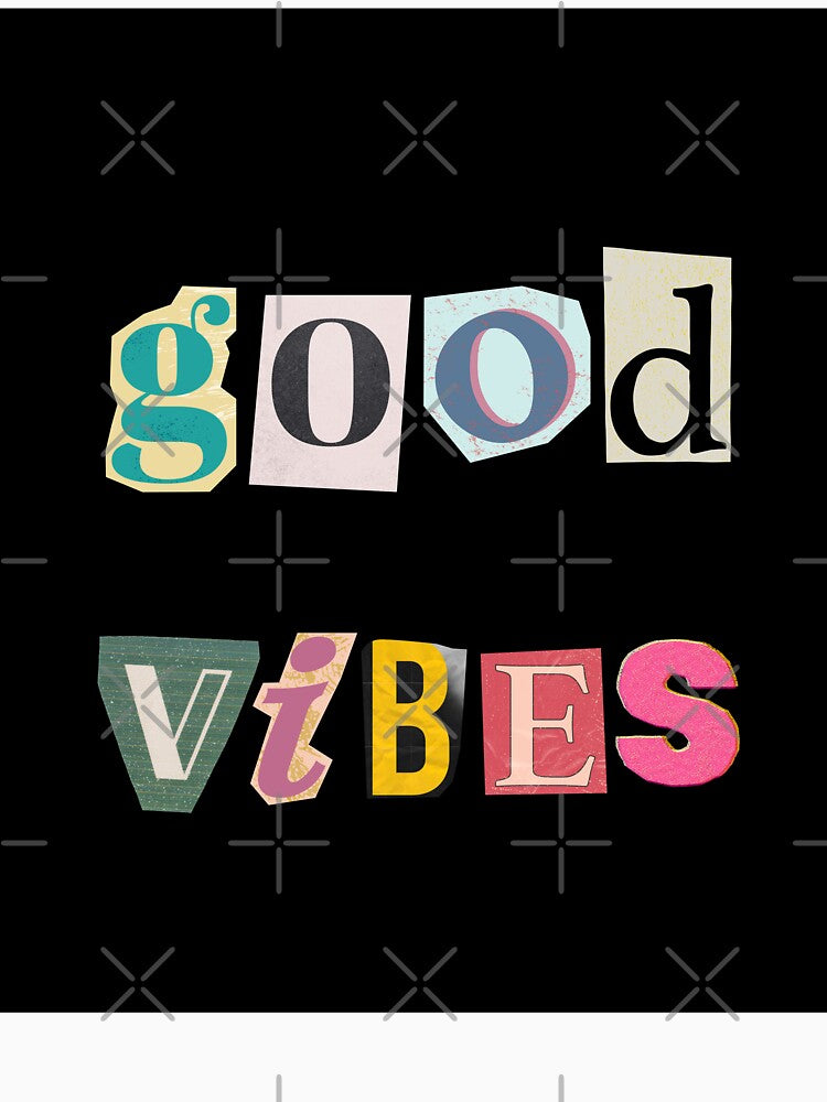 Good Vibes Text Art by MurellosArt