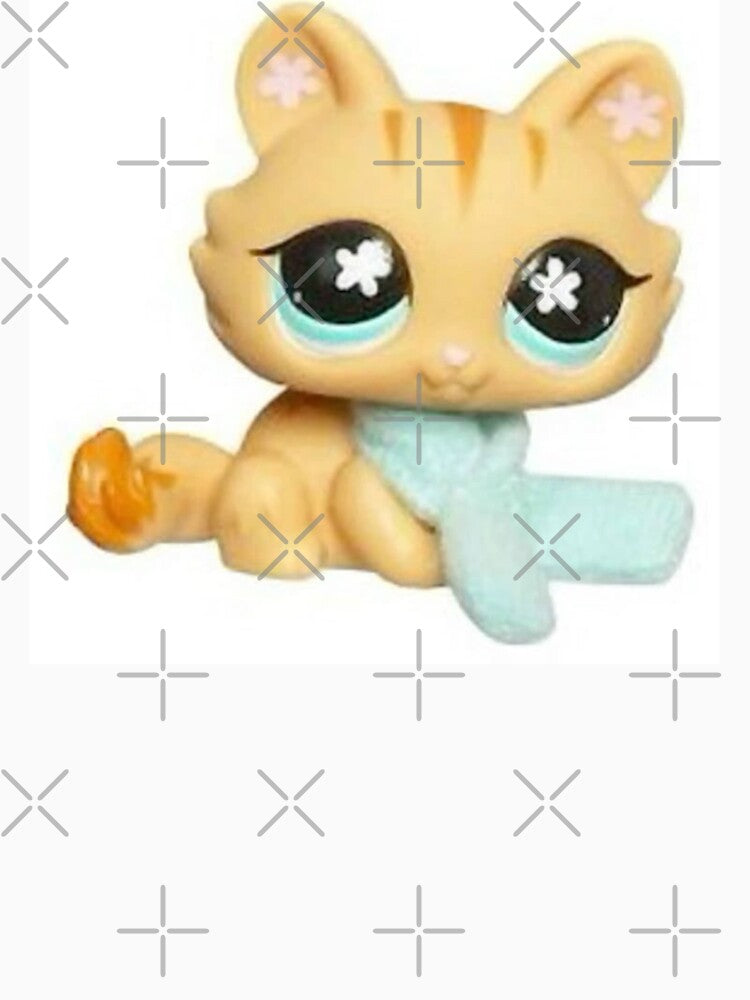 littlest pet shop cat with sharf by CatsCritterDesigns