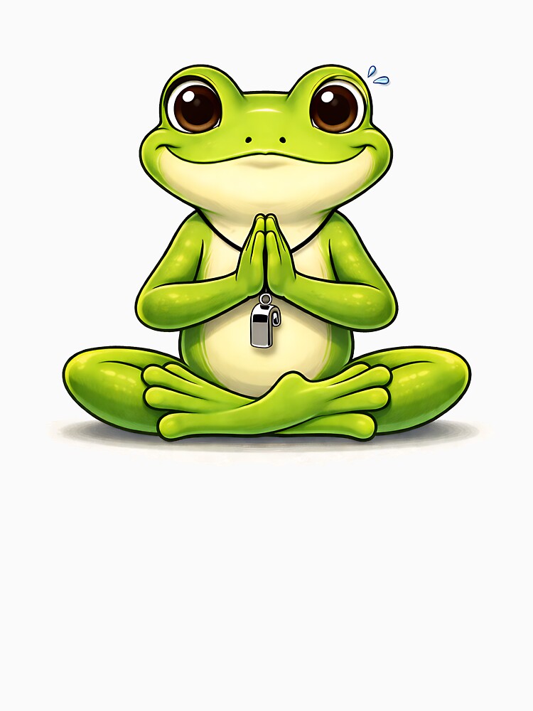 Funny Yoga Frog Shirt – Yoga Instructor Meditation Cute Mindfulness Animal Tee by Digital Culture Studio