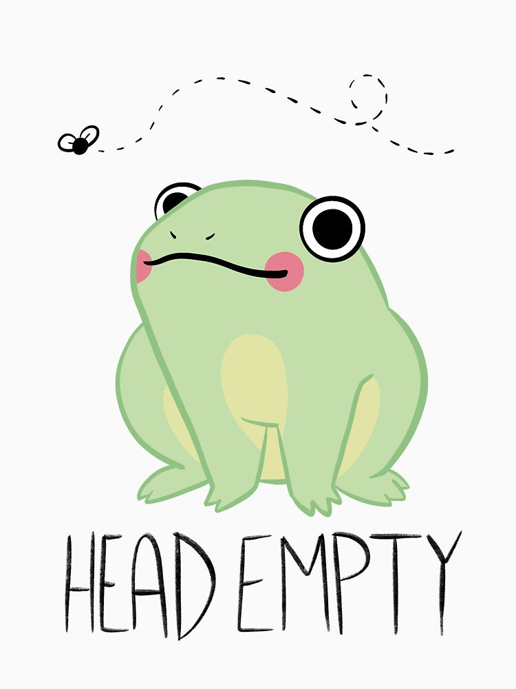 No Thoughts Frog by Ratt-teeth