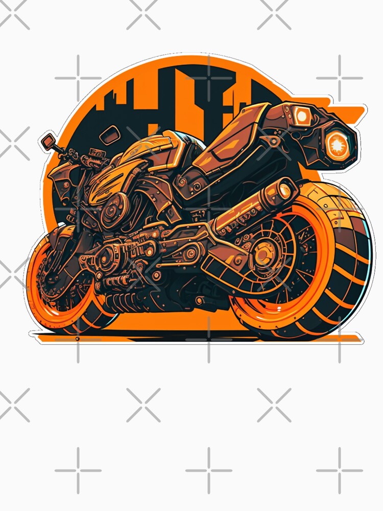 Futuristic Space Motorcycle Vintage Aesthetic Scifi Cyberpunk Automotive Sticker by mintflavor