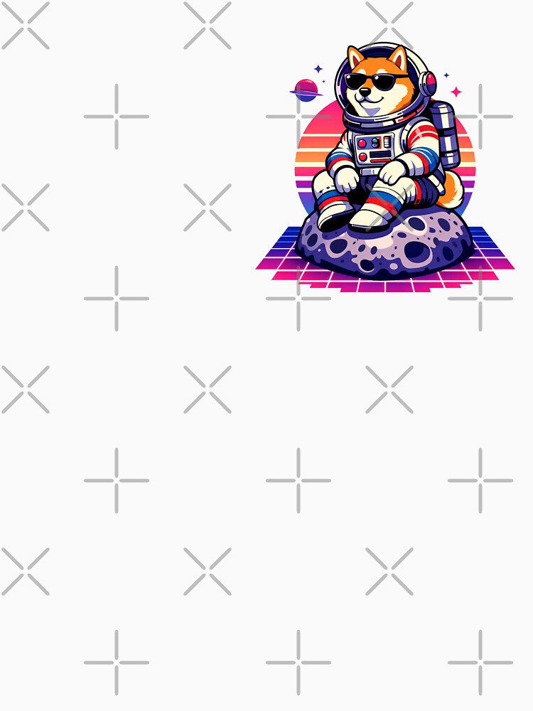 Retro Space Shiba Inu Astronaut by craftedd