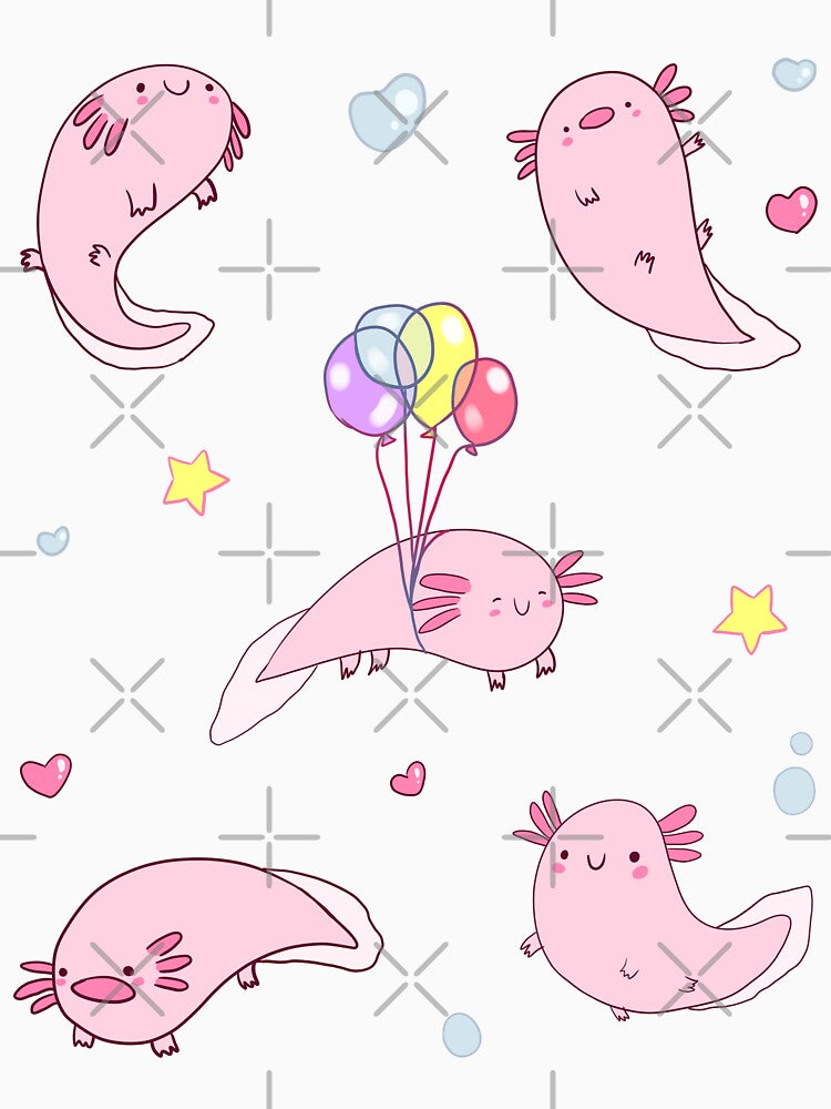 Funny axolotls by Mayarart