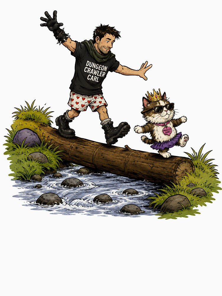 Dungeon Crawler Carl and Princess Donut X Calvin and Hobbes by Har-vee