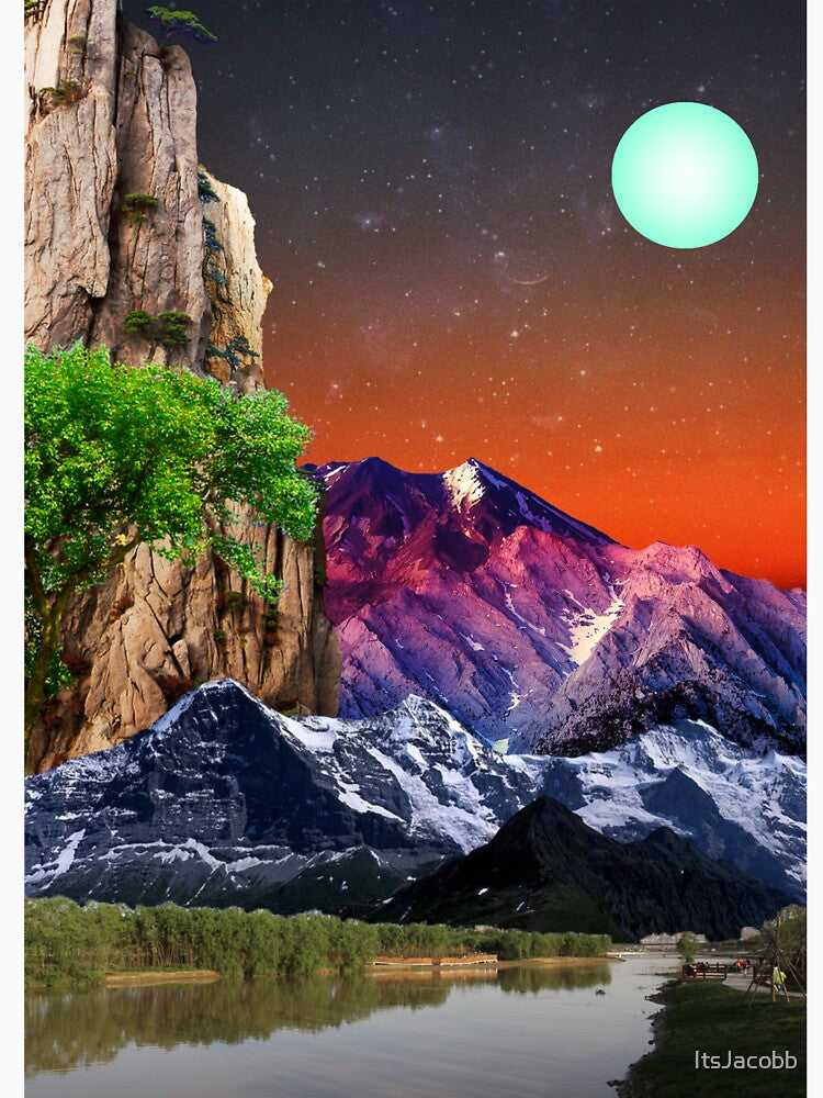 Sunset Mountain Collage Design by ItsJacobb