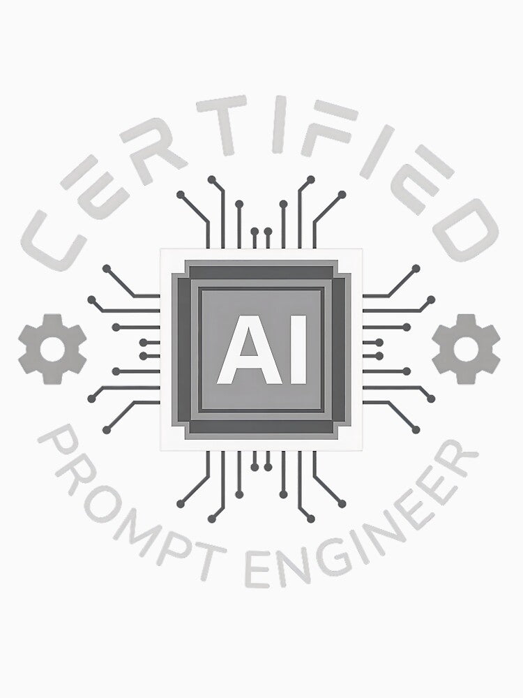 Certified AI Badge Design For Tech Nerds, Gift For Prompt Engineers by brawdymoy4