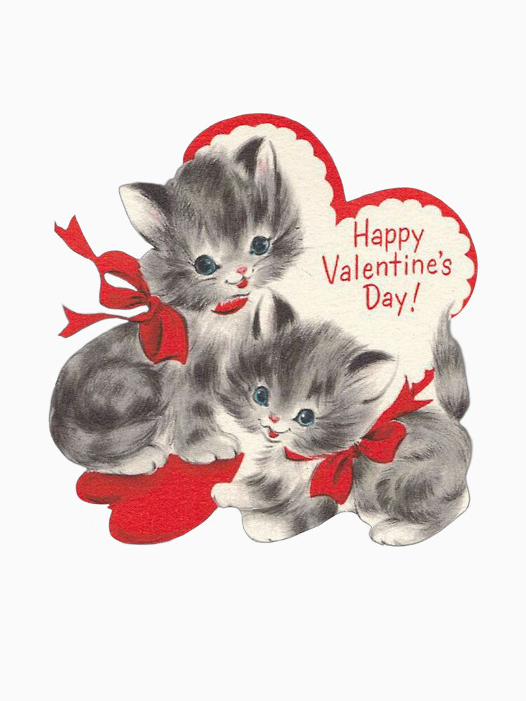 Vintage Valentine's day cats by Pixiedrop