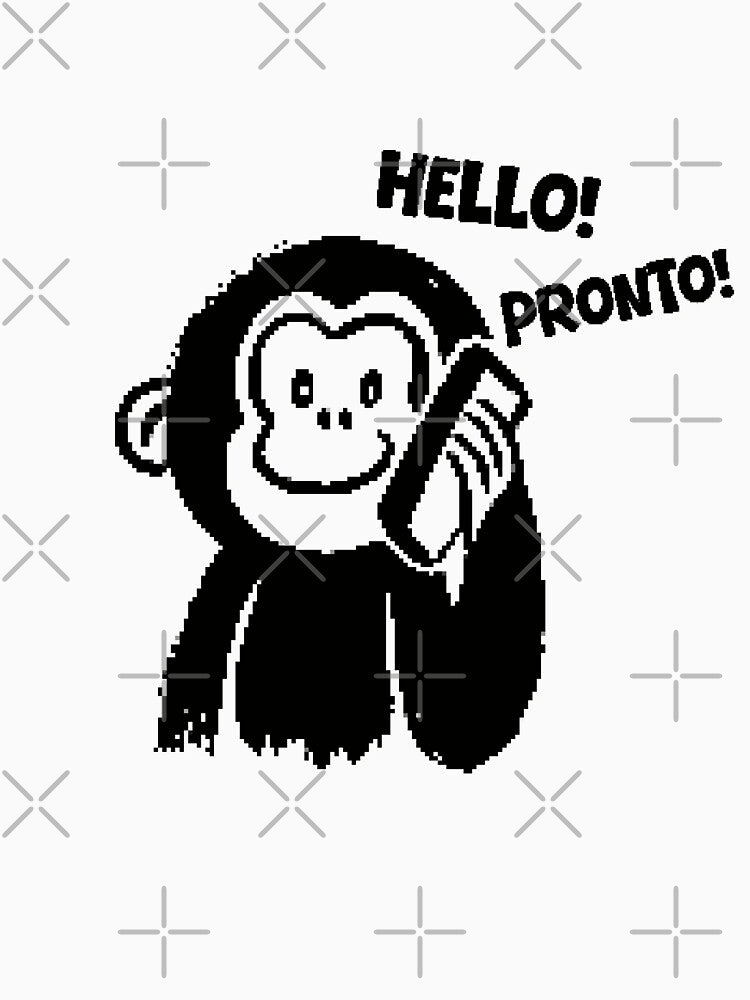 A pixel Monkey with a phone by ANVivid