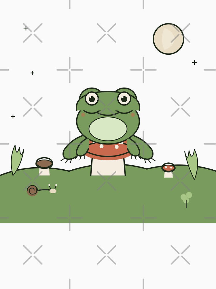 Goblincore Frog on Mushroom — Cottagecore Forest Aesthetic by inkbymuntaha