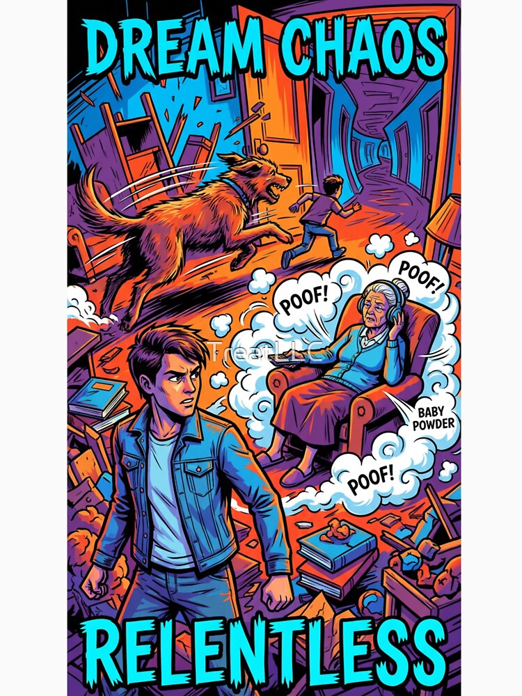 Dream Chaos Relentless | Surreal Comic Breakdown Art by TreatLLC