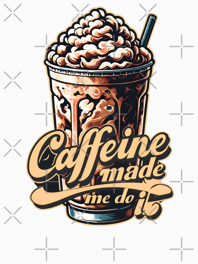 Caffeine Made Me Do It Funny Coffee Quotes by DemureArtsy