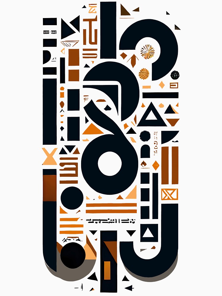 TYPOGRAPHY ABSTRACT GEOMETRIC ART by digitalartlb