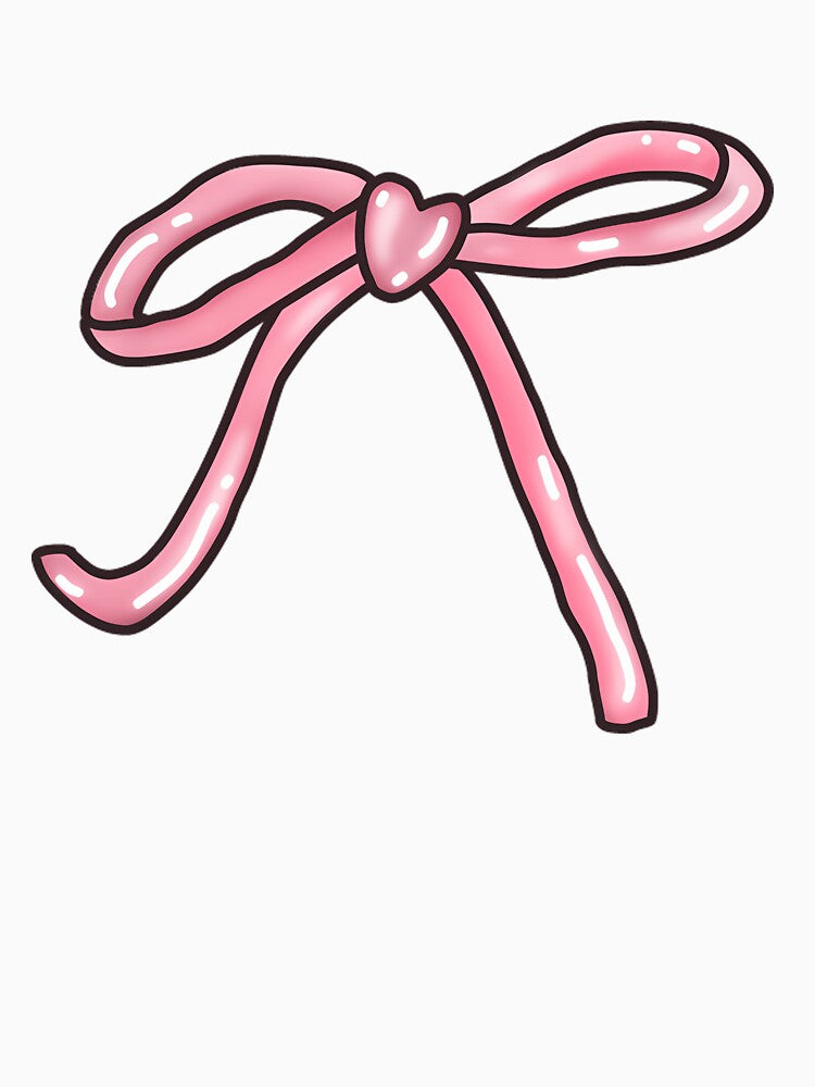 Coquette Aesthetic Pink Bow by RiebbonzzArt