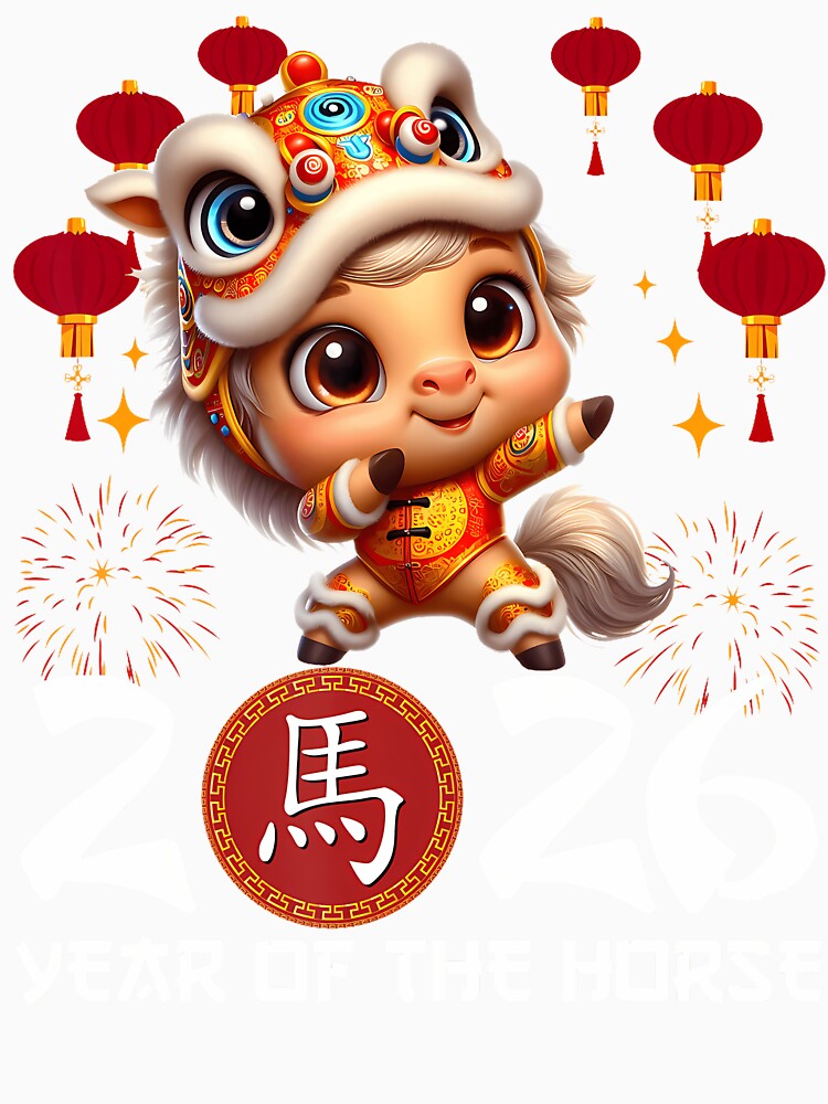 Year Of The Horse 2026 Chinese Lunar New Year Zodiac Horse by KristinCleo