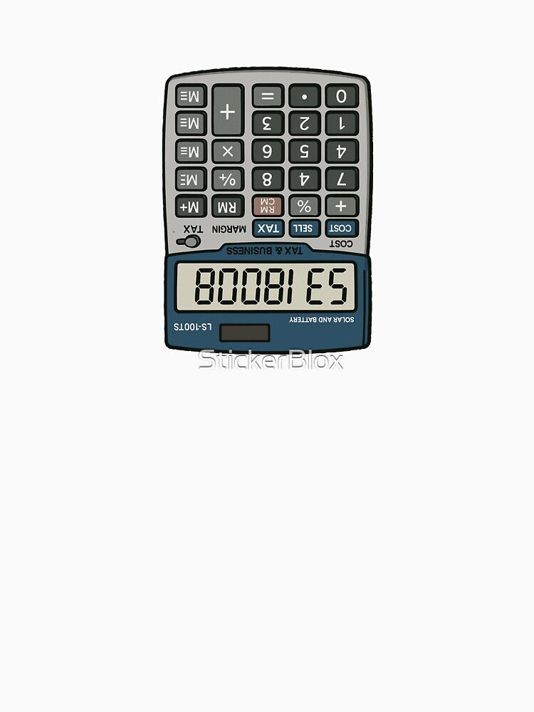 Nostalgic Calculator – Upside Down Classic by StickerBlox