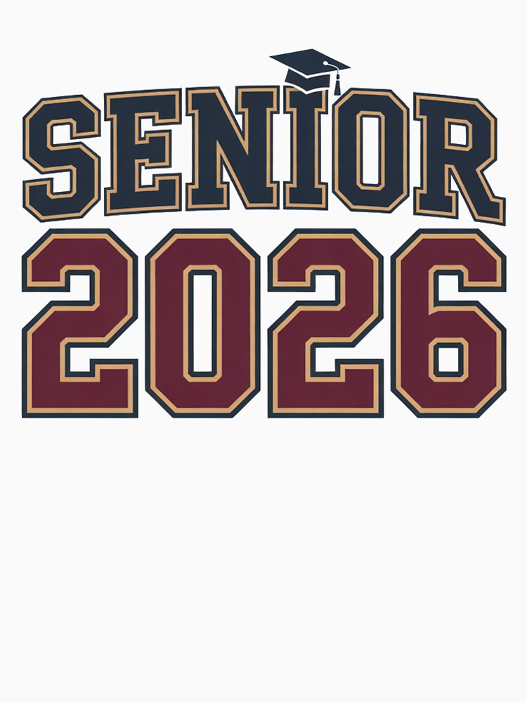 Senior 2026 Graduation Collegiate Sport Retro Design by Okada's t-shirts & accessories
