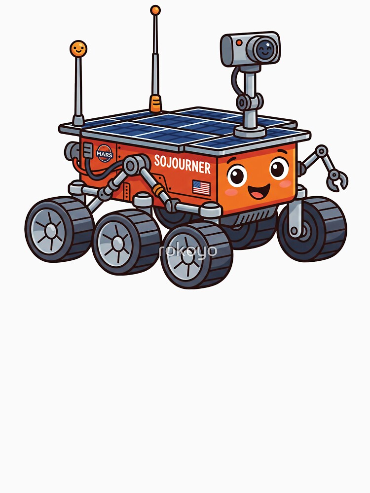 Cute NASA Pathfinder Sojourner Mars Rover Space Exploration by Rokoyo Prints