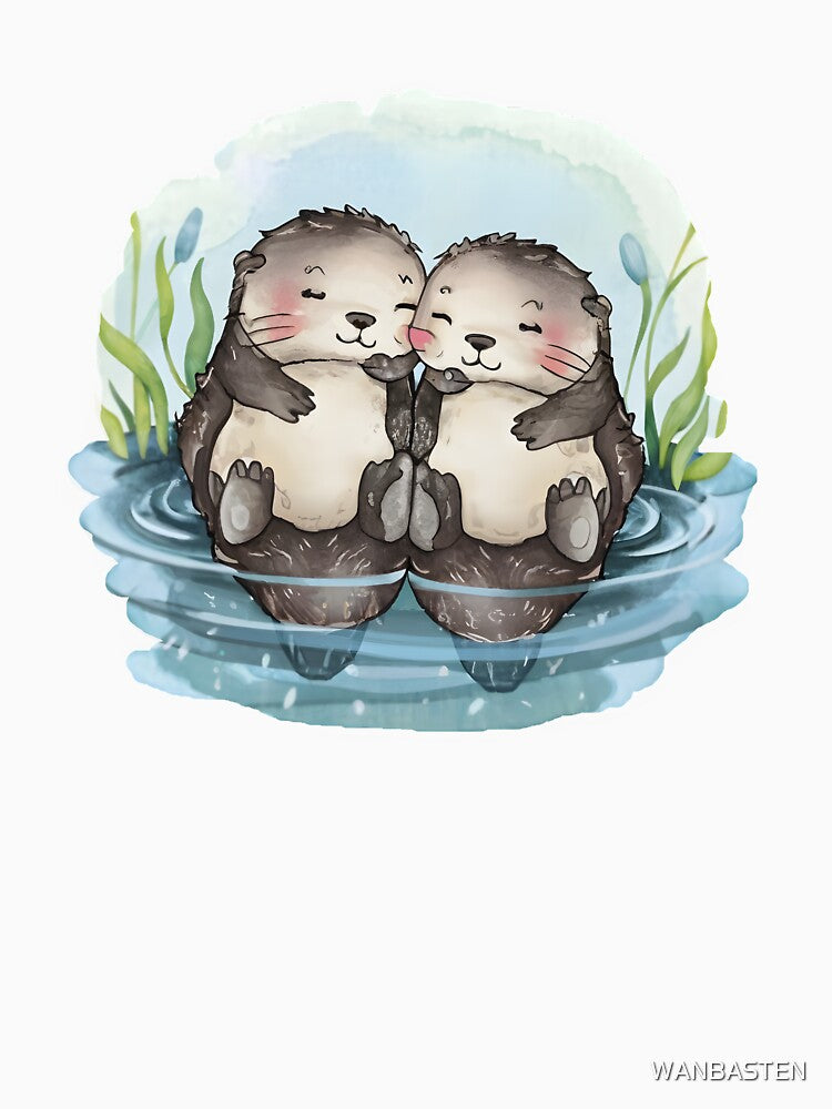 Otters Holding Hands by WANBASTEN