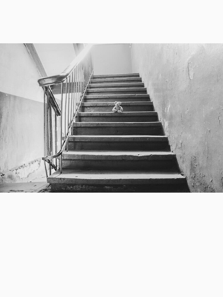 A children's teddy bear sits in the entrance of the Ukrainian House by EchoOfSilence
