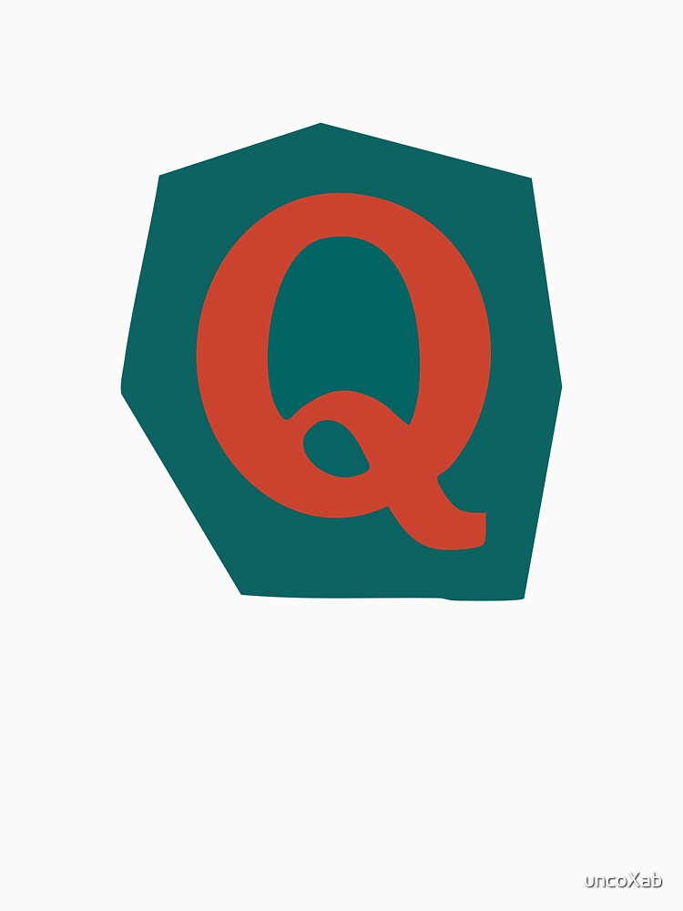 Letter Q - Colorful Cutout Paper Collage Alphabet Initial by uncoXab