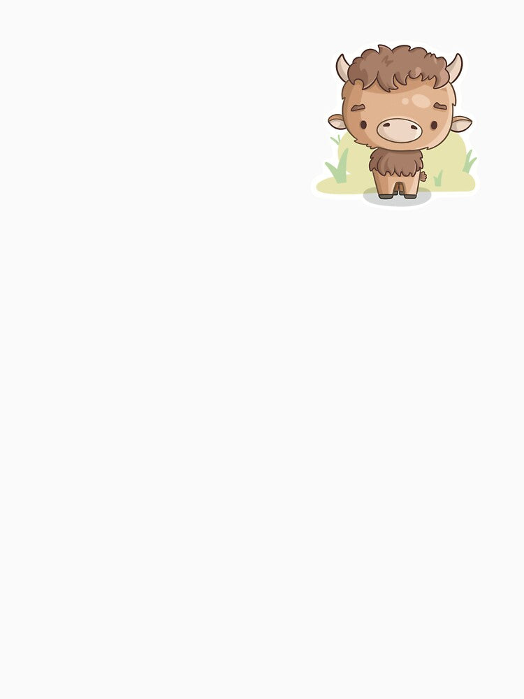 Cute Kawaii Highland Cow – Adorable Pastel Animal Art by DanDavPrints