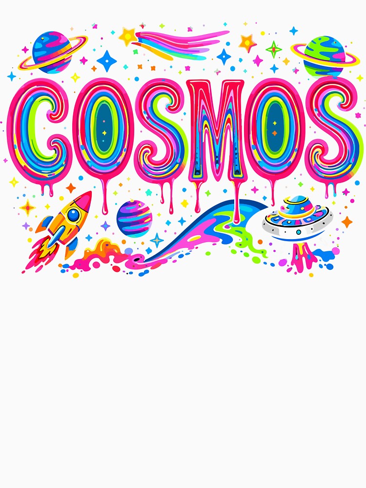 COSMOS – Neon Drip Space Art by zoliartdesign