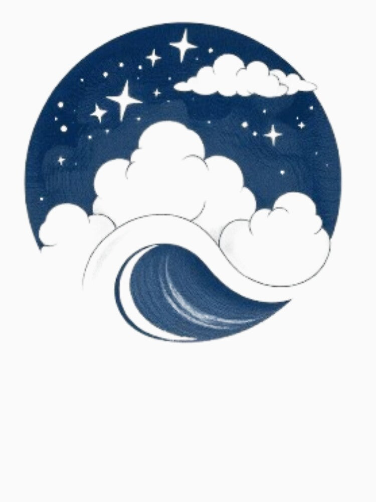 Khai Dreams – Night Sky Wave Moon Art by MystiColo