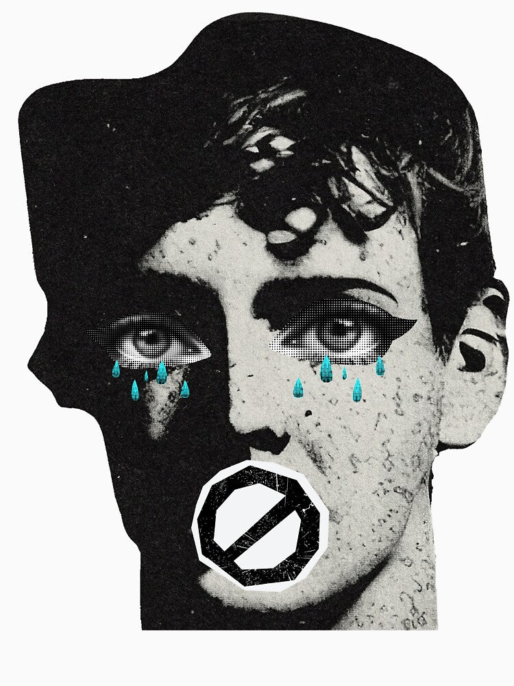 Silenced Emotions - Edgy Punk Rock Collage Aesthetic by Pukisdaizi
