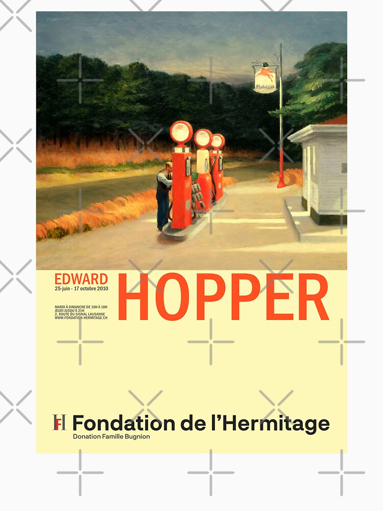Edward Hopper - Gas - Minimalist Exhibition Art Poster by Francisco Couto