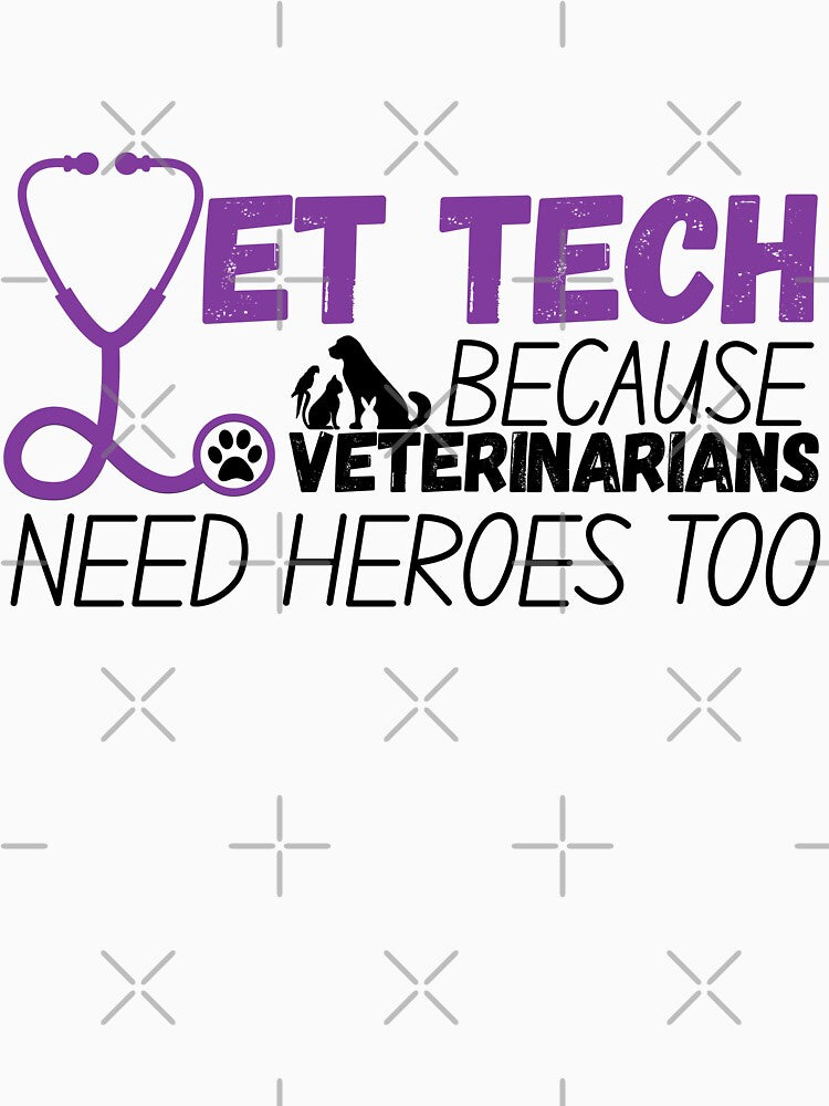 Vet Tech because veterinarians need heroes too: Purple by Rooted Creations