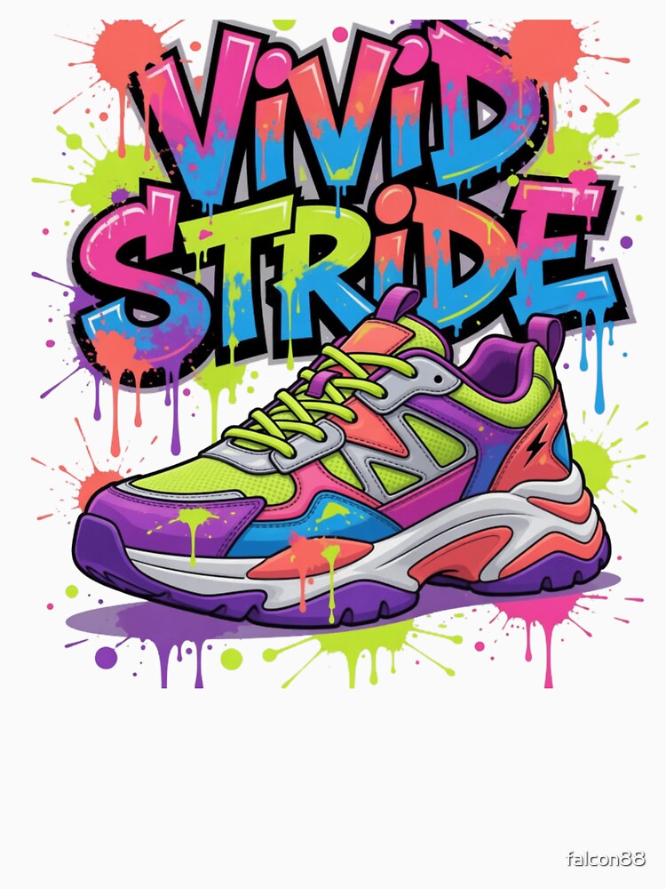 Vivid Stride Color Splash Sneaker Urban Artwork Souvenir Summer Edition by Imaginarium of Chaos falcon88
