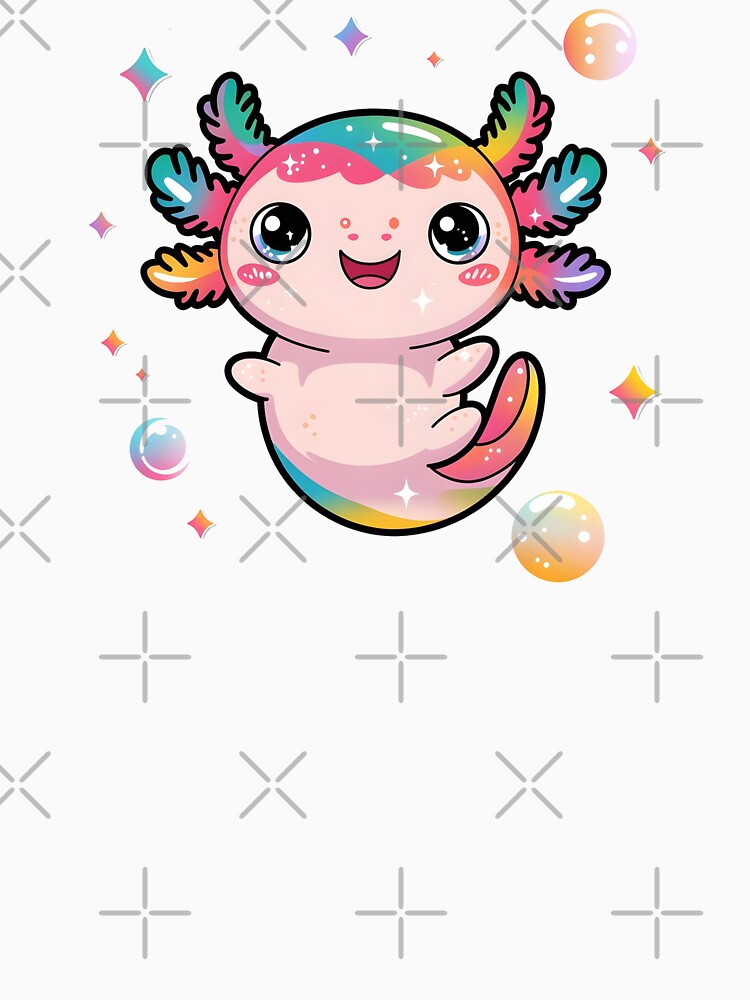 Axolotl Cute Kawaii pink best fish by bukajart