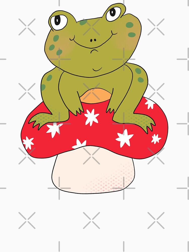 Hoppy the Frog on Toadstool (Red) by yellowflowerhut