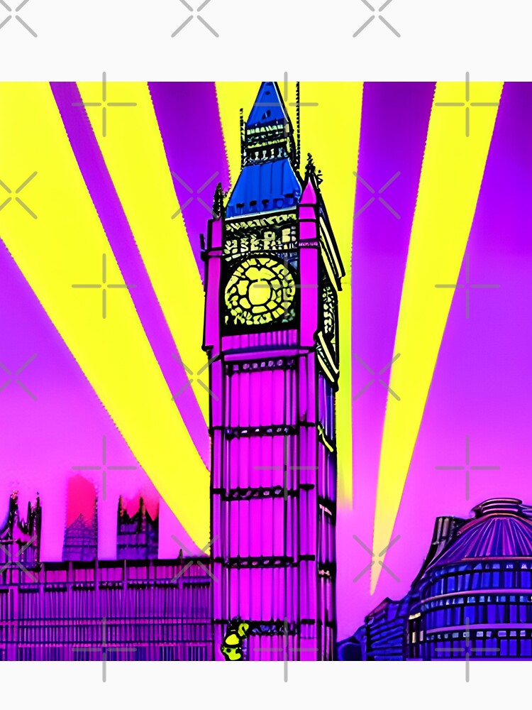 London Big Ben clock in retro style by imagenia