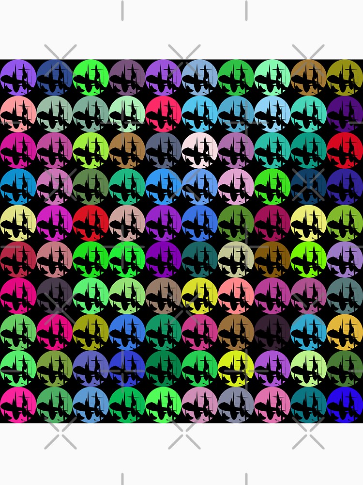 color collage- Abstract line art, geometric shapes,  polygon and circles lineart collection  (colored) #75 by Henri Le Vatius