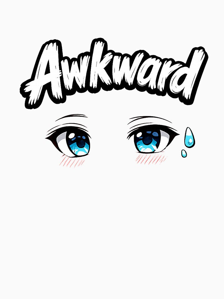 Awkward Anime Eyes Funny Kawaii Shirt | Introvert Anime Fan Design by Just An Anime Fan Shop