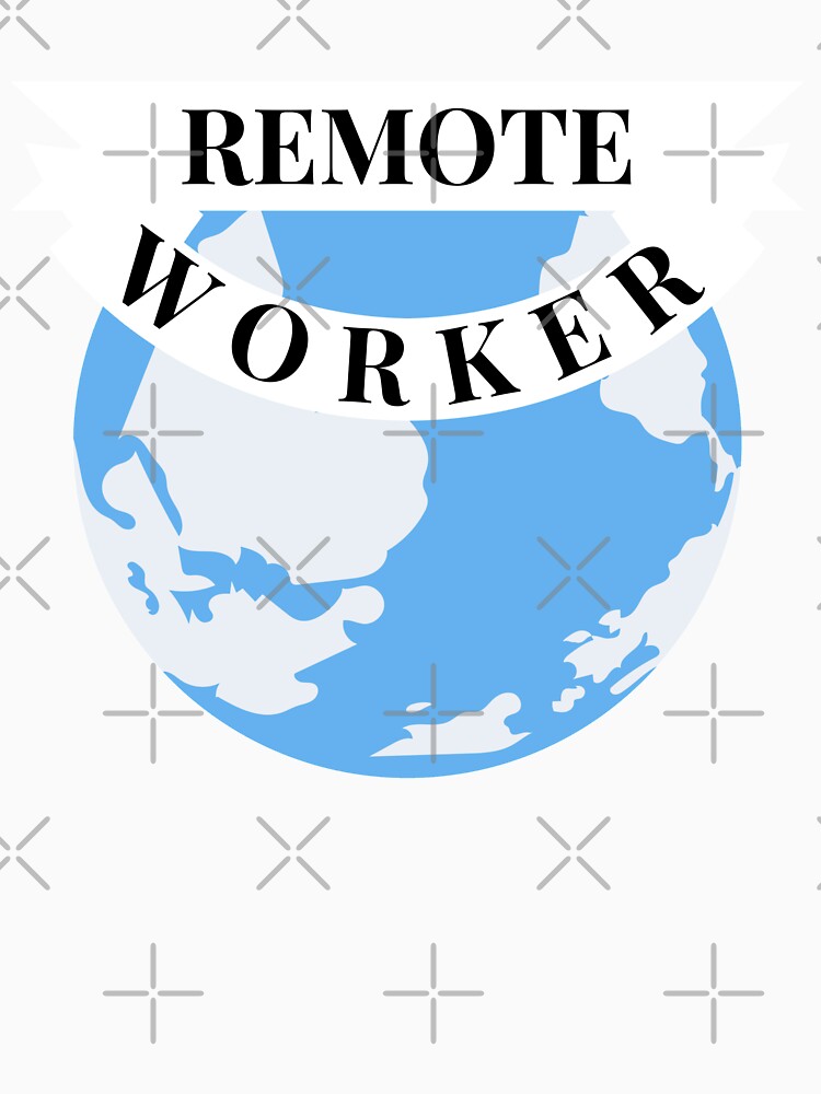 Remote worker home office world globe by Zwuck