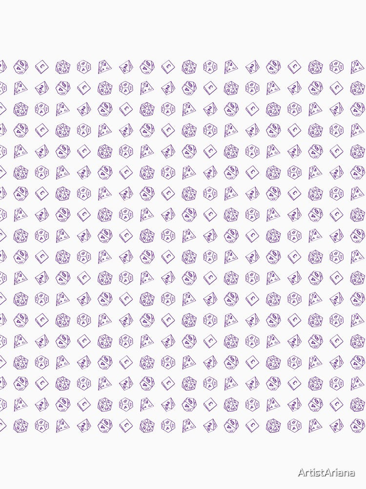Dungeons and Dragons Dice (purple) by ArtistAriana